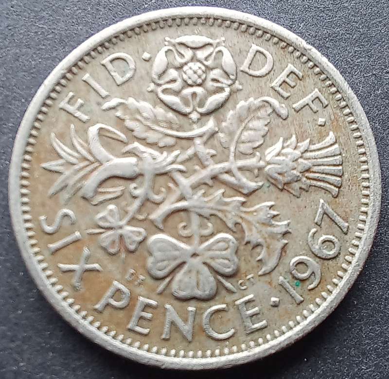 Great Britain 1967 Sixpence