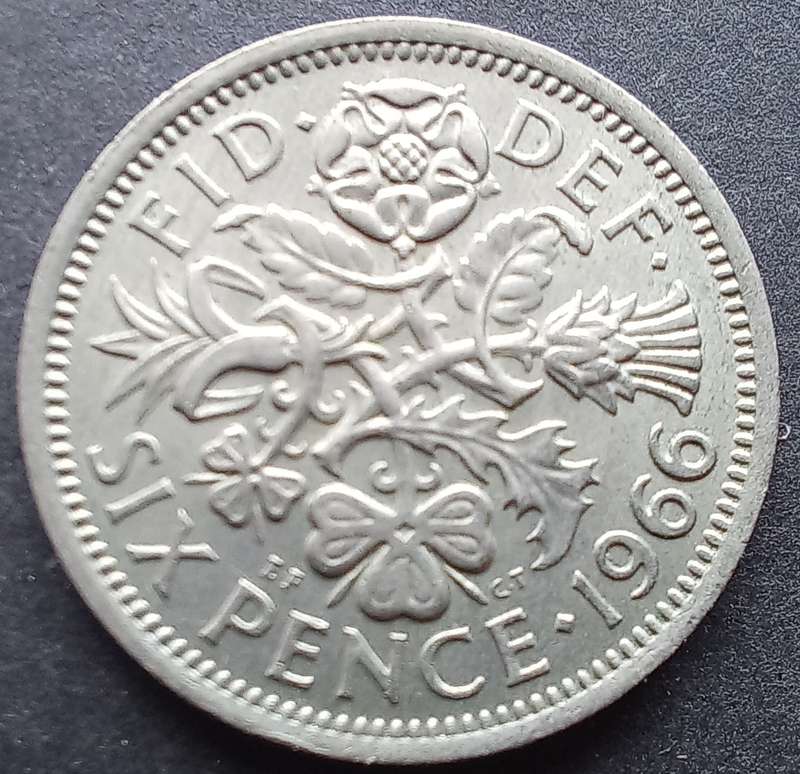 Great Britain 1966 Sixpence