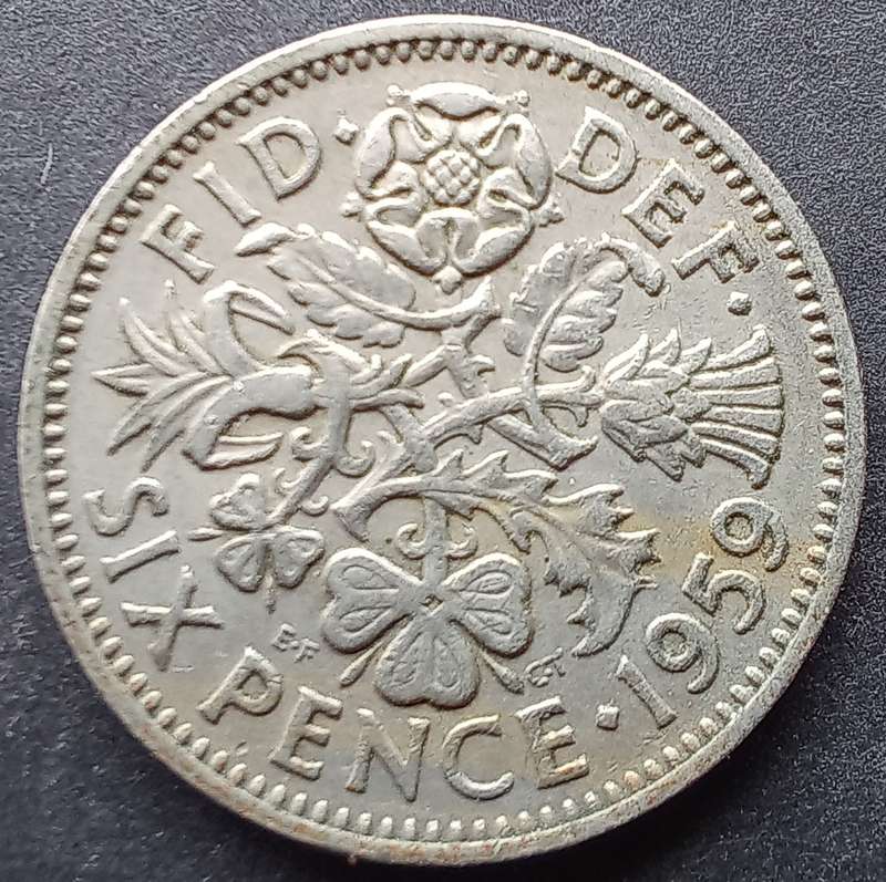 Great Britain 1959 Sixpence