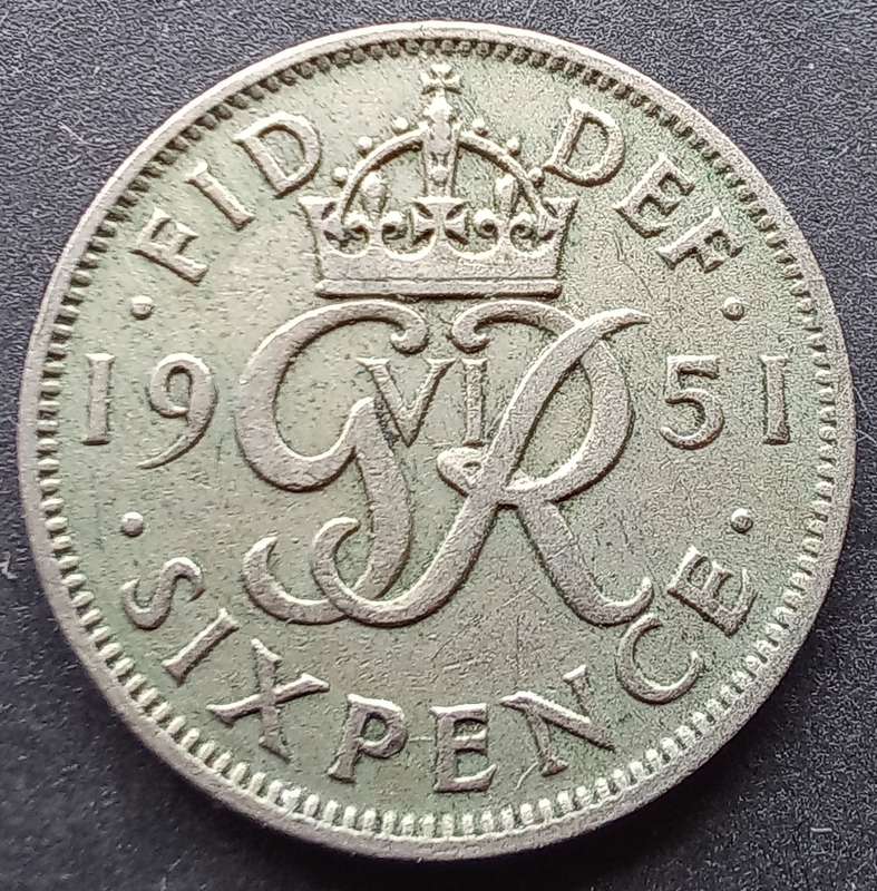 Great Britain 1951 Sixpence