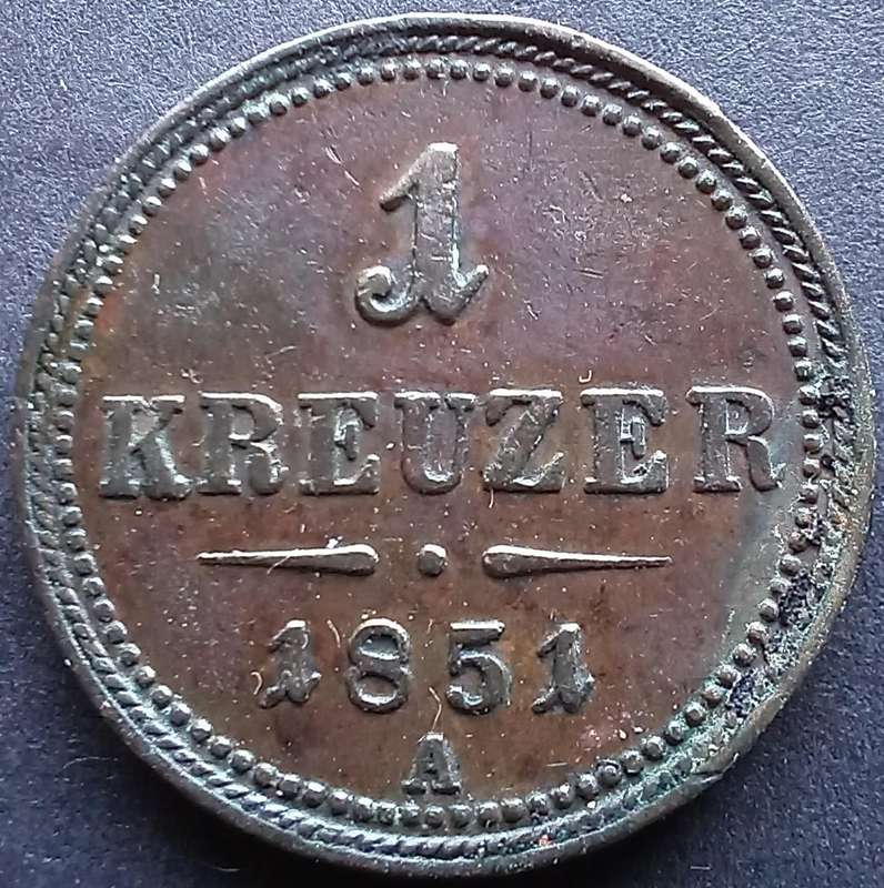 Austria 1851 A 1 Kreuzer