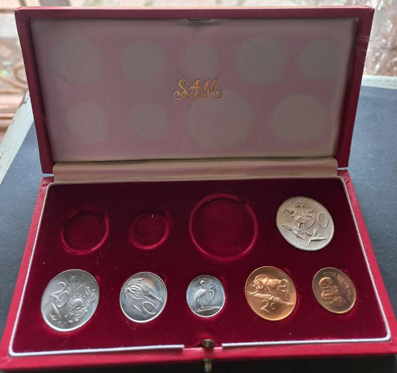 1965 Partial proof set. No silver or gold