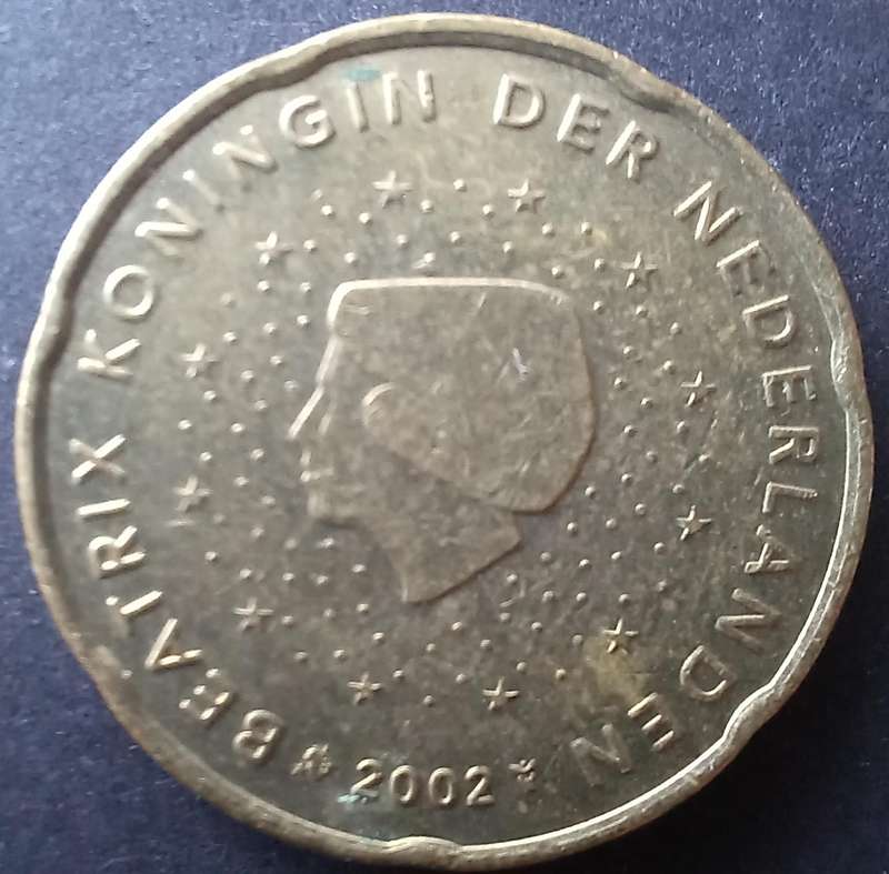 Netherlands 2002 20 Euro Cent
