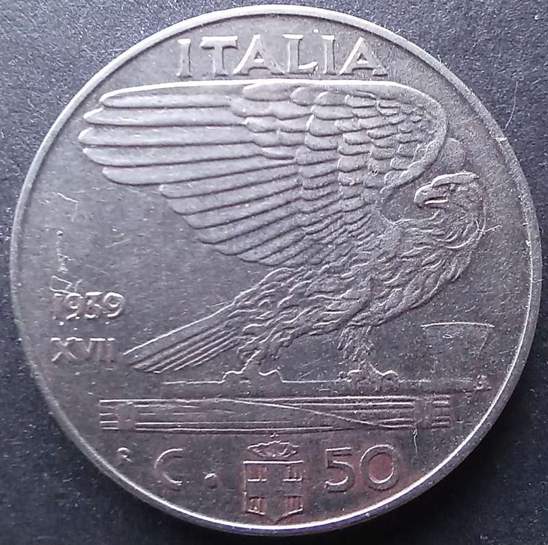 Italy 1939  50 Centesimi