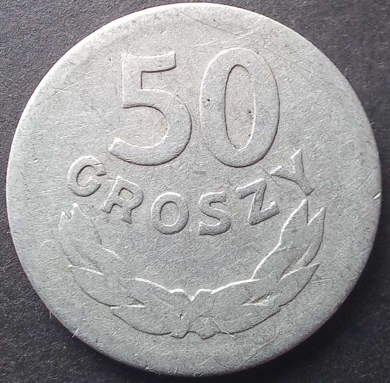 Poland 1949 50 Groszy