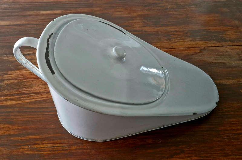 Antique Enamel Bed Pan