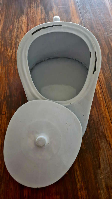 Antique Enamel Bed Pan