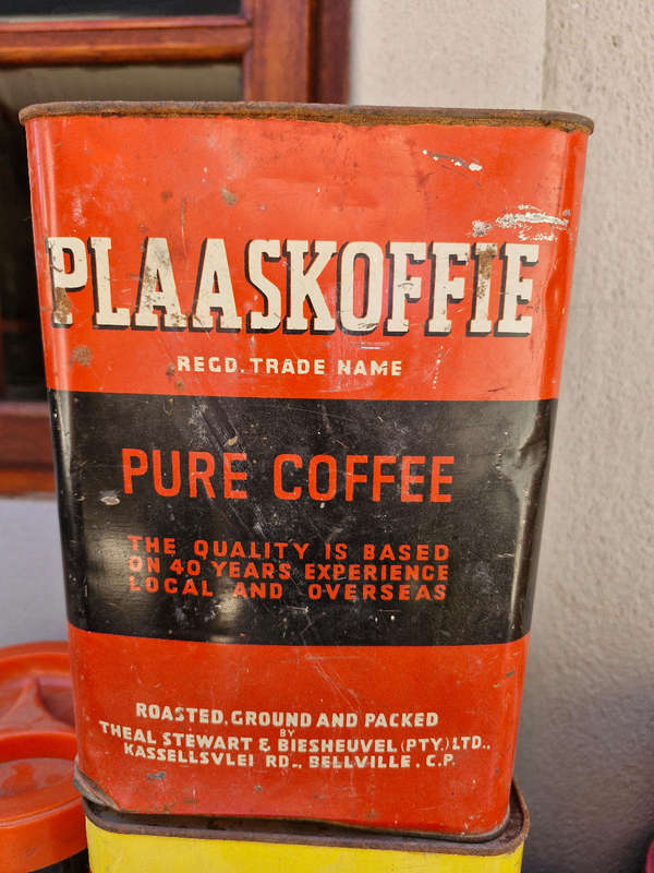 Plaaskoffie tin