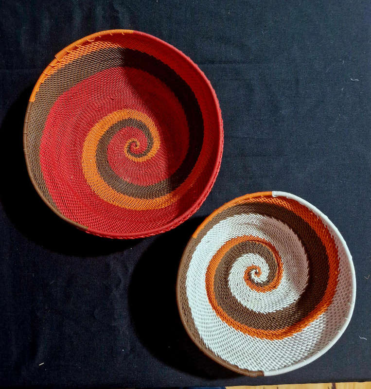 Zulu telephone wire baskets