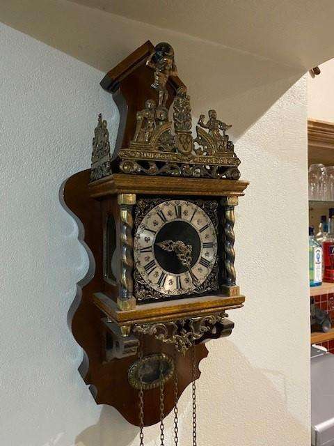 Antique Vintage 8 day Dutch Zaanse Zaandam Clock Warmink Wuba