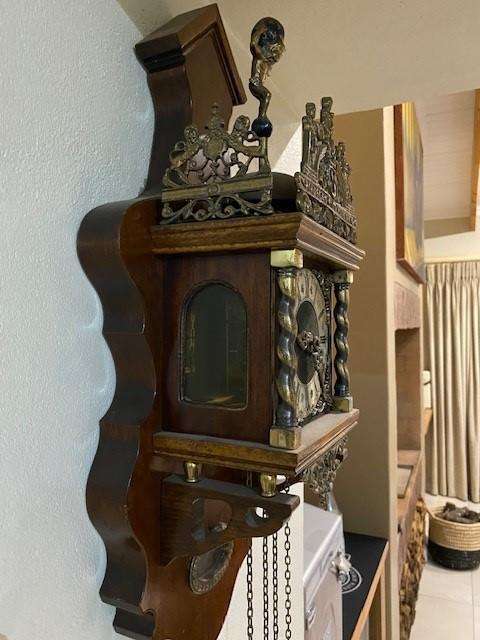 Antique Vintage 8 day Dutch Zaanse Zaandam Clock Warmink Wuba