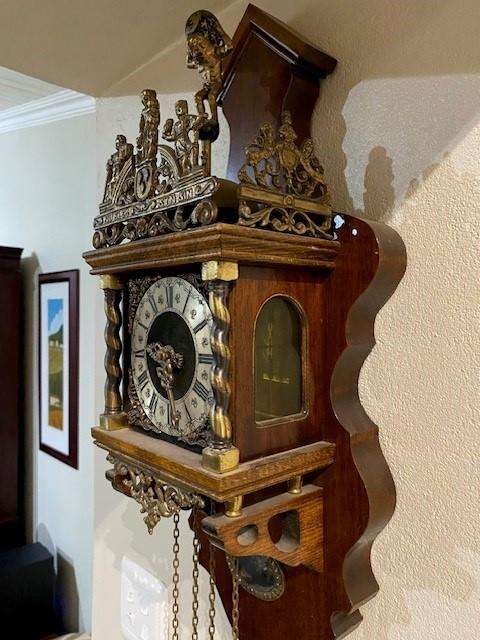 Antique Vintage 8 day Dutch Zaanse Zaandam Clock Warmink Wuba