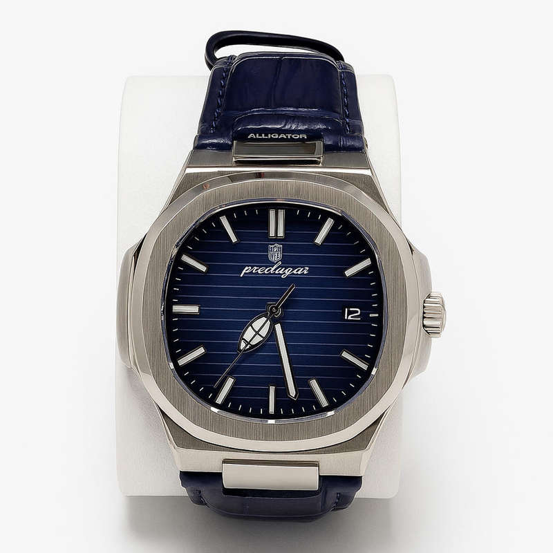 Predagar blue face and strap watch
