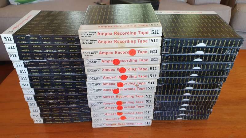 Ampex Reel to Reel tapes, new and unused, for Stellavox and other Reel to Reel tape recorders.