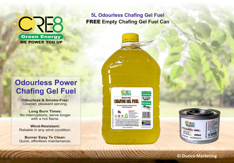 5L - Cre8 - Odourless Chafing Gel Fuel +FREE Chafing Gel Fuel Can