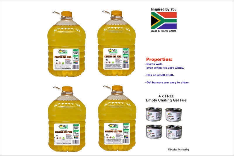 4x 5L - Cre8 - Odourless Chafing Gel Fuel + 4 x FREE Chafing Gel Fuel Cans