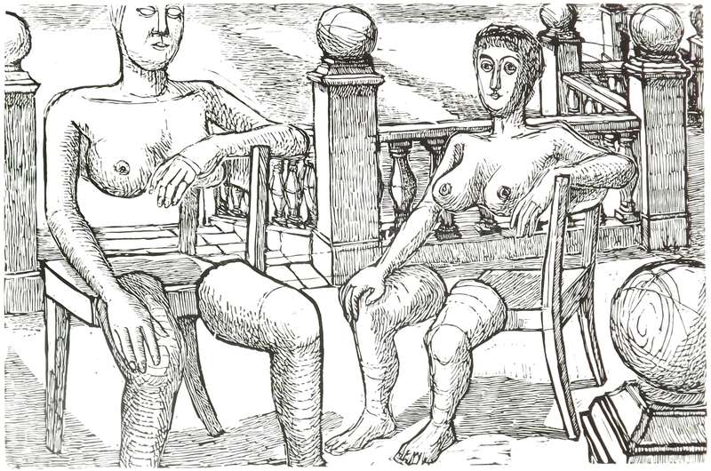 ALEXANDER PODLASHUC. A3 Hand printed woodengraving. Limited edition. Signed.