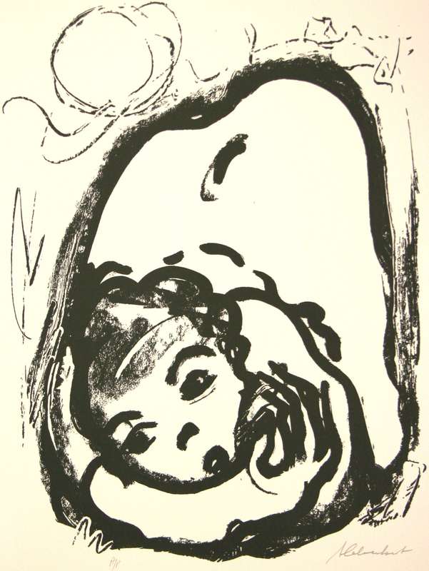 FRANS CLAERHOUT. DIE SON VANGER. A3. Hand printed silkscreen. Limited edition. Signed.