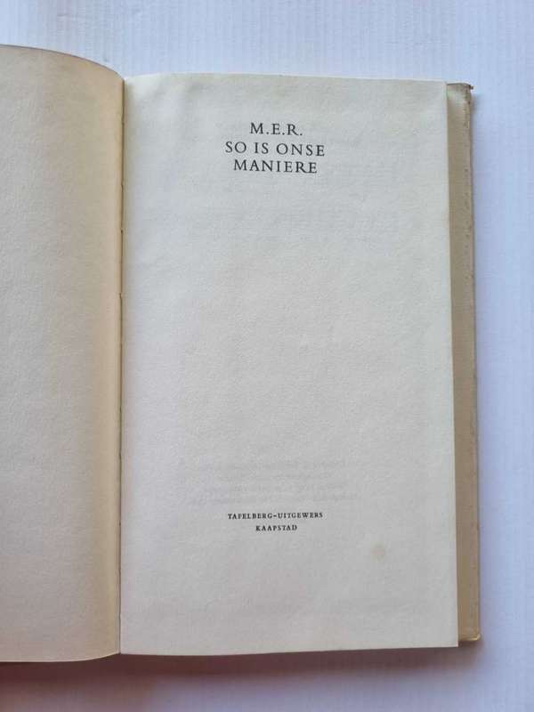 So is onse Maniere - M E R