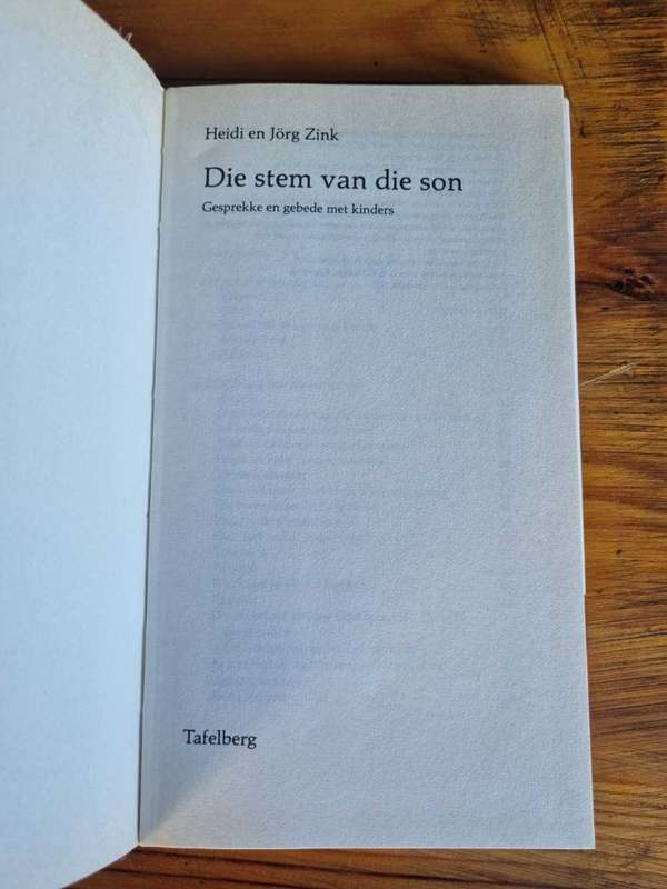 Die Stem van die Son by Heidi Jorg Zink | Vertaal deur Ferdinand Deist