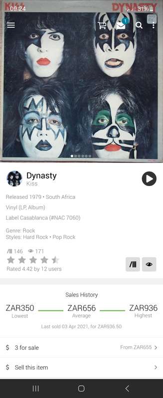 KISS- Dynasty LP