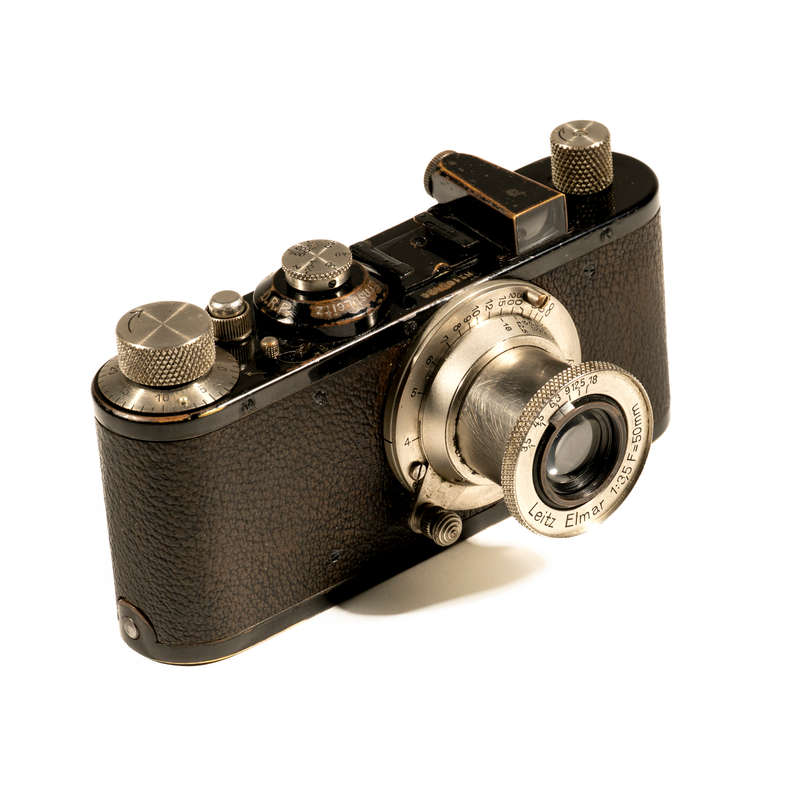 LEICA I Black paint 1935 camera with nickel Leitz Elmar f3.5 50mm lens