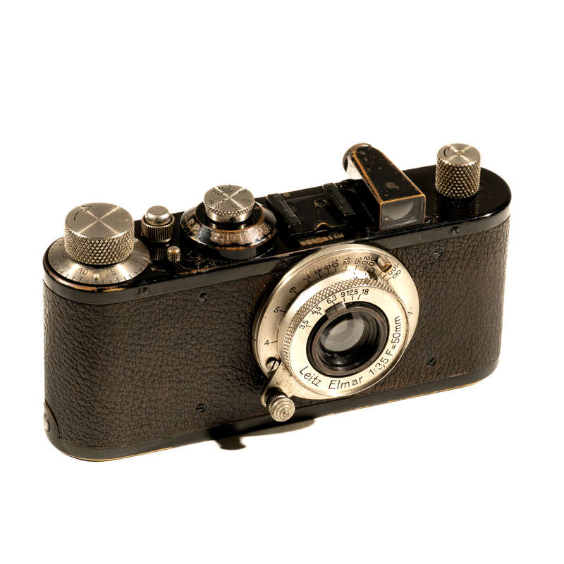 LEICA I Black paint 1935 camera with nickel Leitz Elmar f3.5 50mm lens