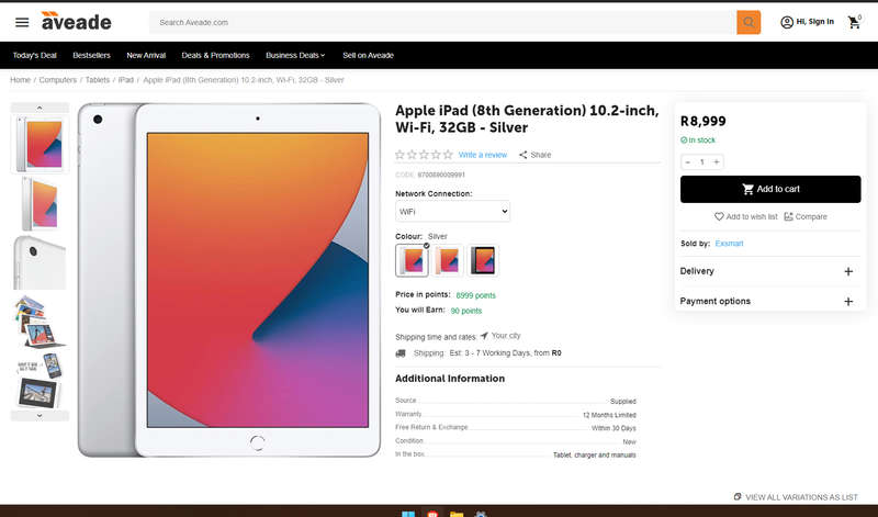Apple iPad Wi-Fi 32GB (8th Generation)