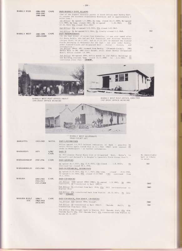 The Encyclopedia of South African Post Offices and Postal Agencies by Ralph Putzel - VOLUMES 1 to 4