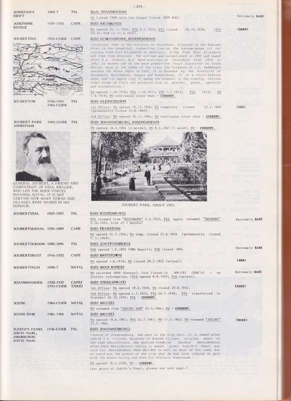 The Encyclopedia of South African Post Offices and Postal Agencies by Ralph Putzel - VOLUME 2 (F-M)