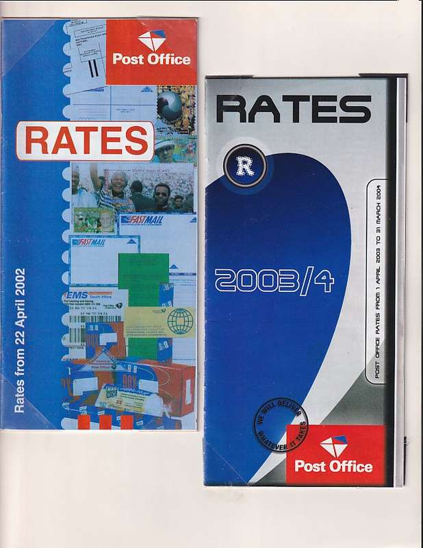 SA Post Office rates booklets collection 1986 to 2008 (not all scans shown)
