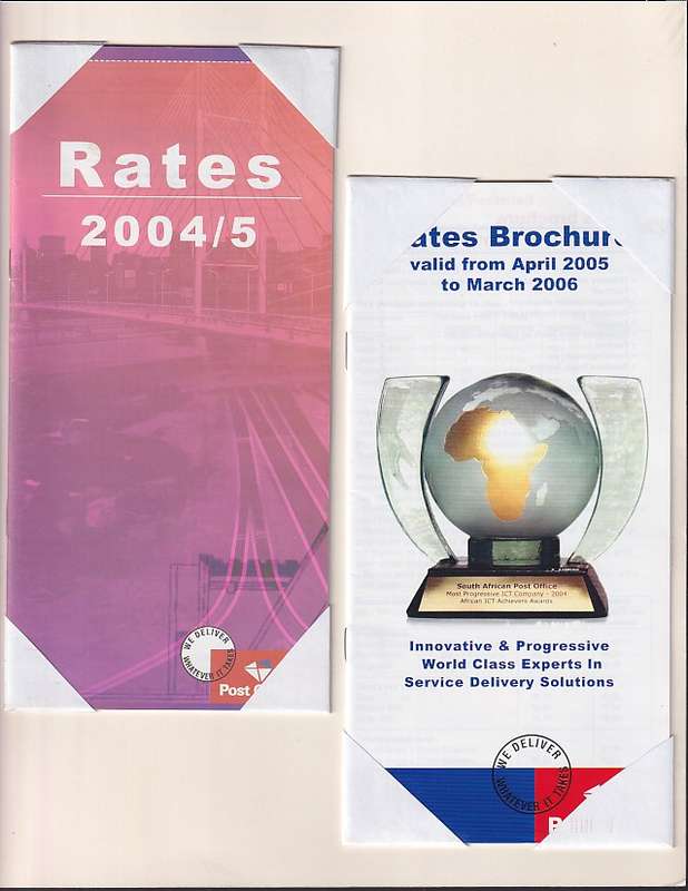 SA Post Office rates booklets collection 1986 to 2008 (not all scans shown)