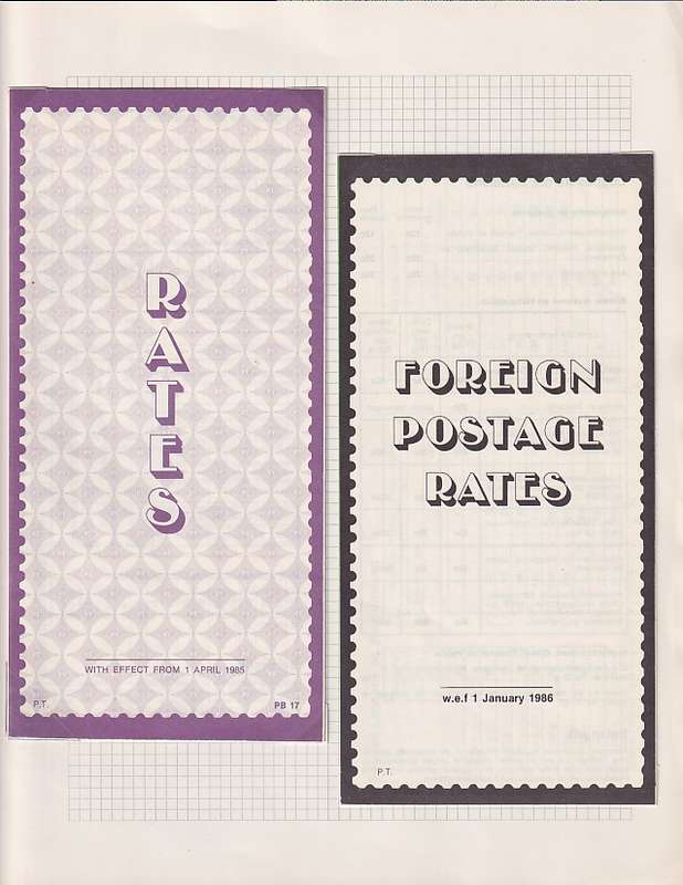 SA Post Office rates booklets collection 1986 to 2008 (not all scans shown)