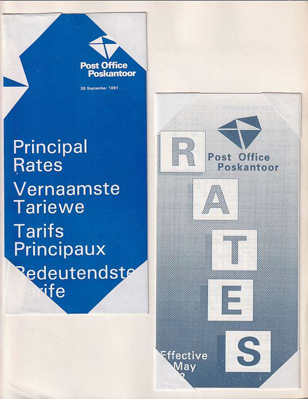 SA Post Office rates booklets collection 1986 to 2008 (not all scans shown)