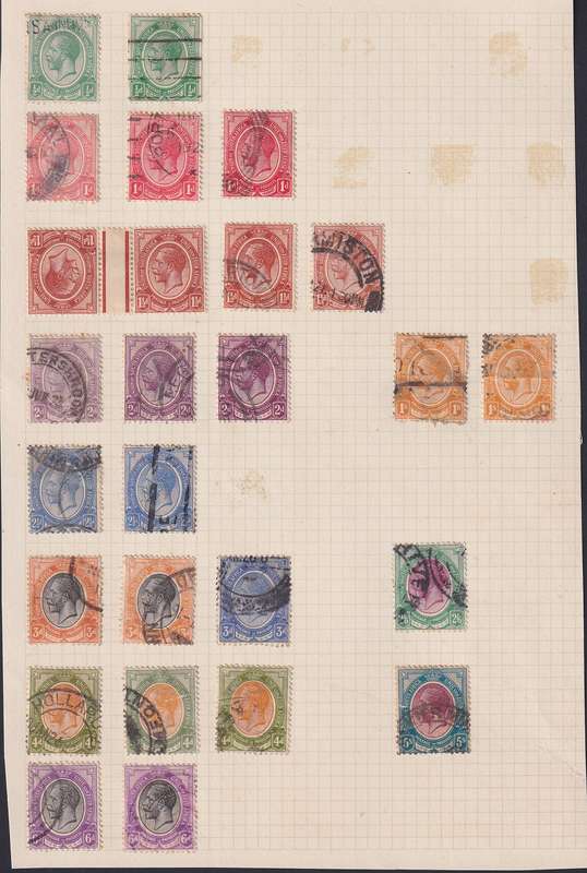 UNION SOUTH AFRICA collection of Kings Heads incl. tete-beche pair with gutter