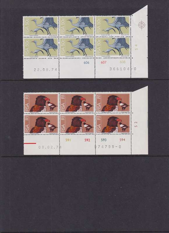 SOUTH AFRICA - 1974 2nd Definitive Series all values in control blocks (MNH)