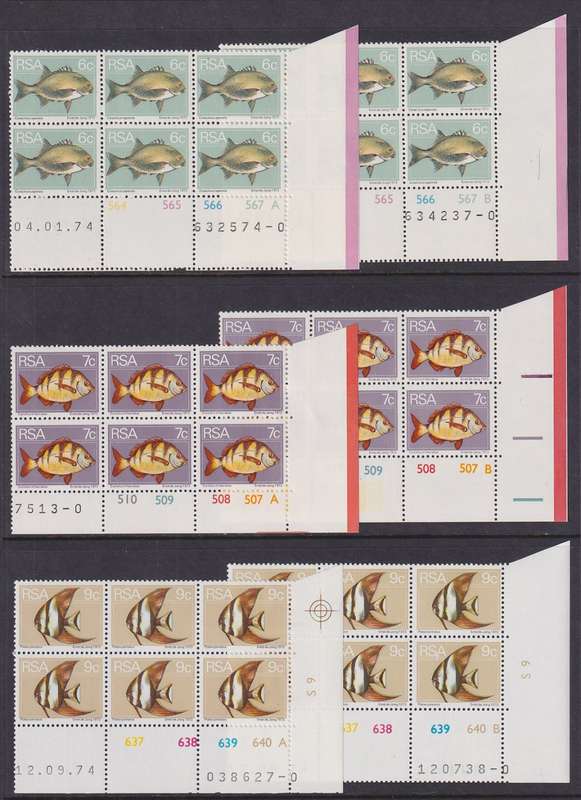SOUTH AFRICA - 1974 2nd Definitive Series superb comprehensive collection of control blocks (MNH)