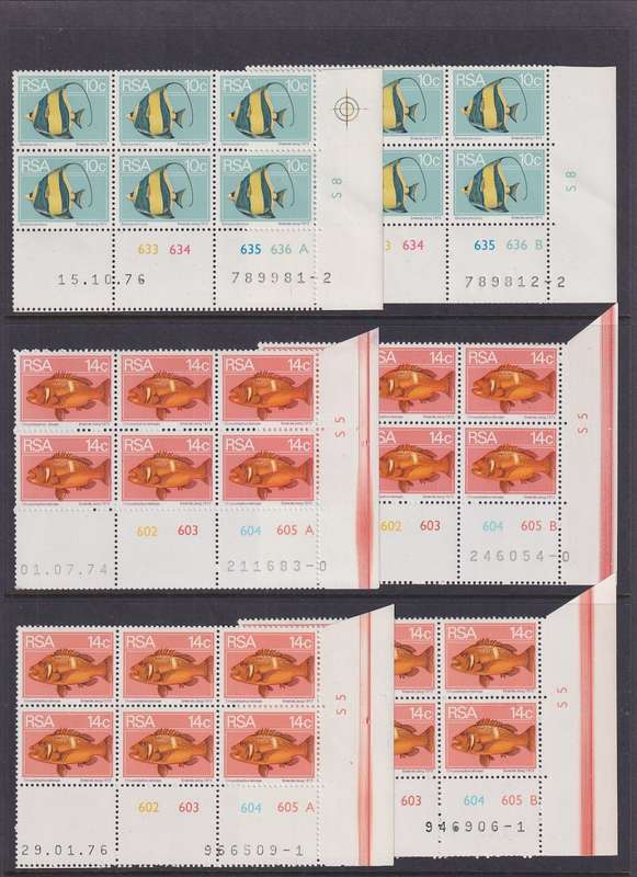 SOUTH AFRICA - 1974 2nd Definitive Series superb comprehensive collection of control blocks (MNH)