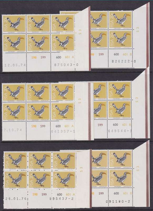 SOUTH AFRICA - 1974 2nd Definitive Series superb comprehensive collection of control blocks (MNH)