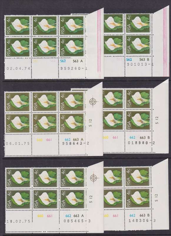 SOUTH AFRICA - 1974 2nd Definitive Series superb comprehensive collection of control blocks (MNH)