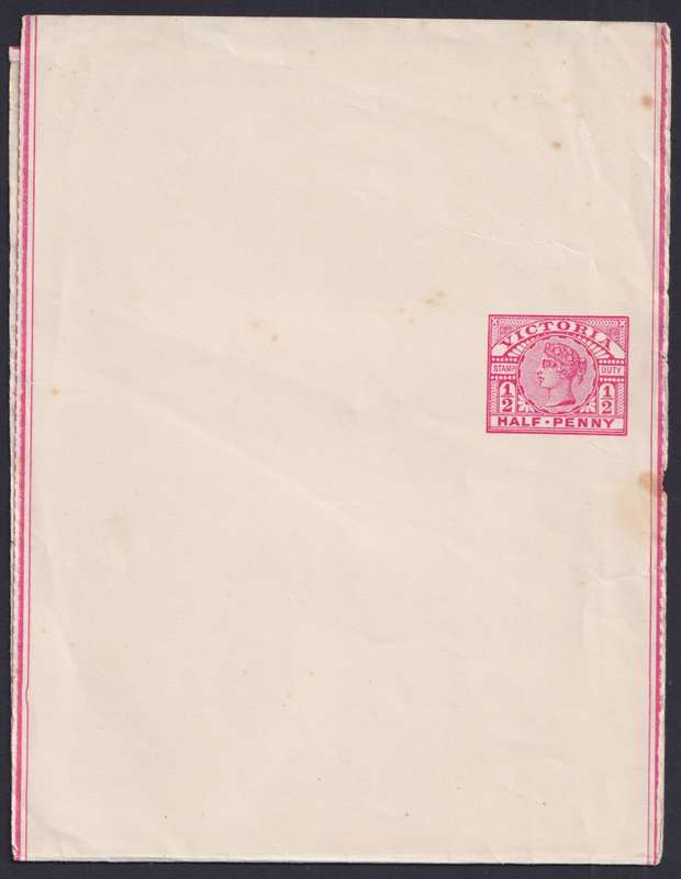 AUSTRALIA VICTORIA postal stationery ½d wrapper