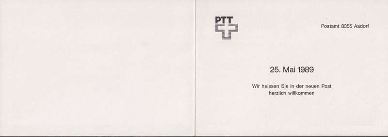 SWITZERLAND - 1989 new post office issue special folder