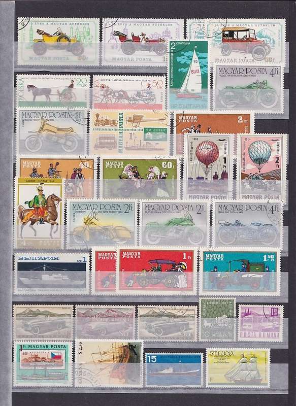 THEMATICS - 12 page stockbook filled with over 400 stamps, too many themes to list (12 scans)