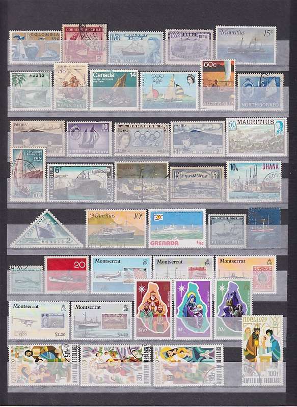 THEMATICS - 12 page stockbook filled with over 400 stamps, too many themes to list (12 scans)