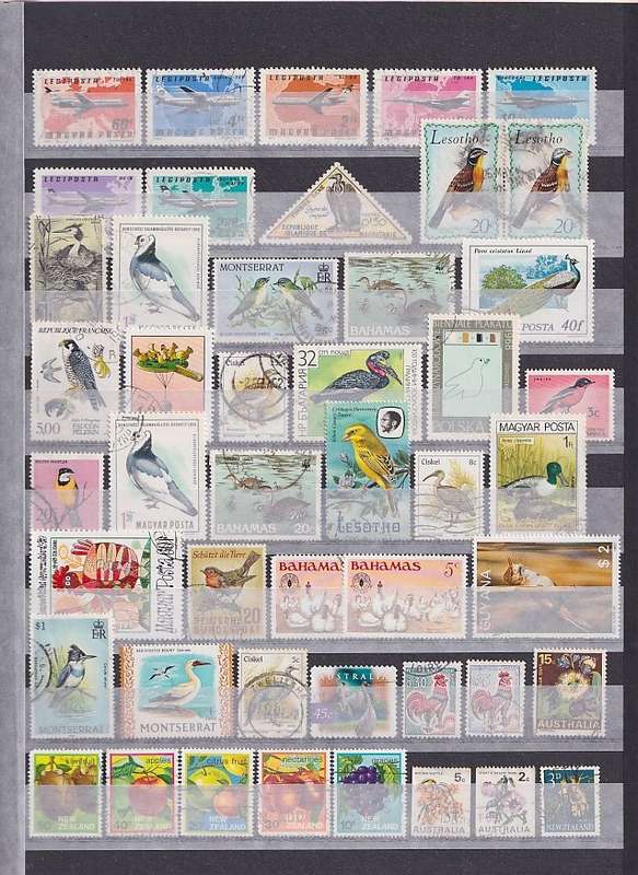 THEMATICS - 12 page stockbook filled with over 400 stamps, too many themes to list (12 scans)