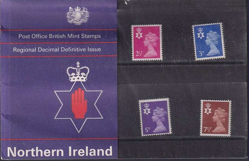 GB Northern Ireland 1971 Regional Decimal Definitive Issue presentation pack no. 29
