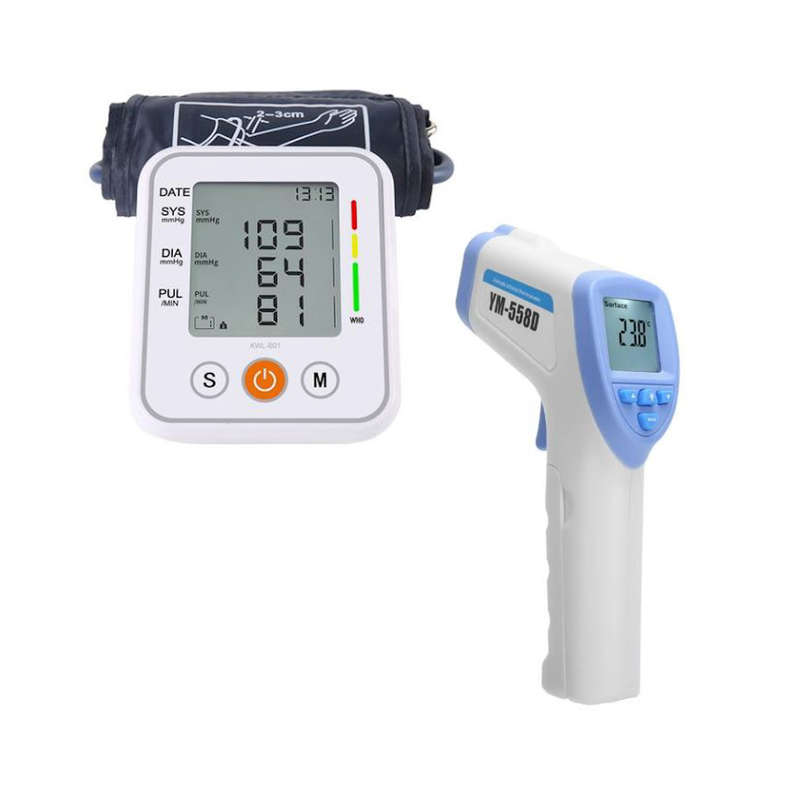 Health Check Duo: Blood Pressure Monitor and Infrared Thermometer Bundle
