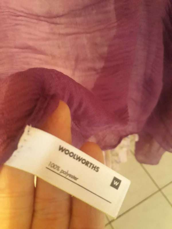 SHAWL -  LARGE PURPLE SHEER FABRIC FROM WOOLWORTHS - 100% POLYSTER - AS NEW