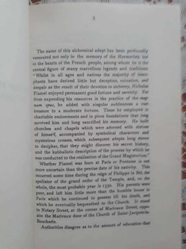 Occult Book By Kessinger Publishing on Nicholas Flamel and the Philosophers Stone as New Condition