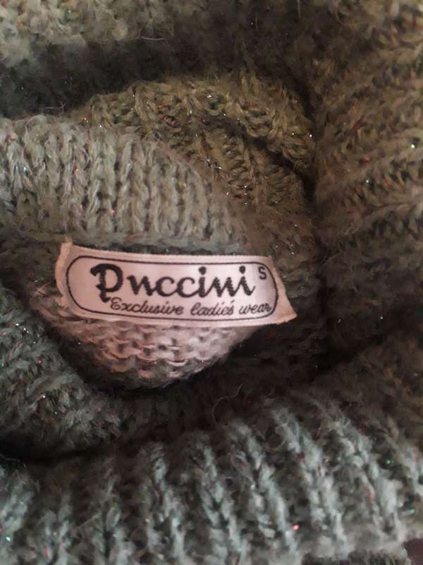 PUCCINI KNITTED GREEN JUMPER WITH LUREX - SIZE 8/32/S